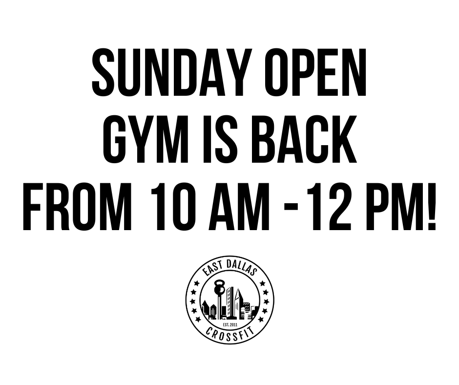 Open Gym Is Back! (Programming: Oct. 10-16)